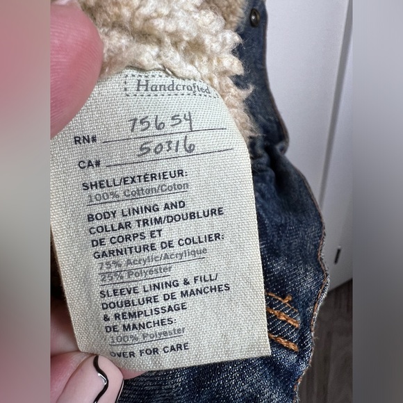 Vintage Abercrombie & Fitch Early 00’s Jean Jacket with Faux Fur Mens Sz M - Picture 5 of 9